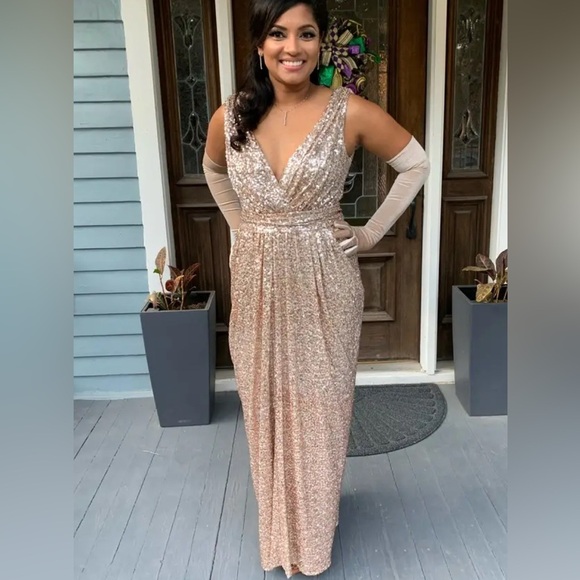 Badgley Mischka Glitz Gown size 6 - Picture 7 of 13